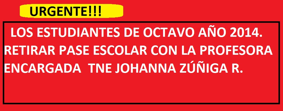 Pase Escolar Octavo A O Escuela Gral Alberto Bachelet Mart Nez