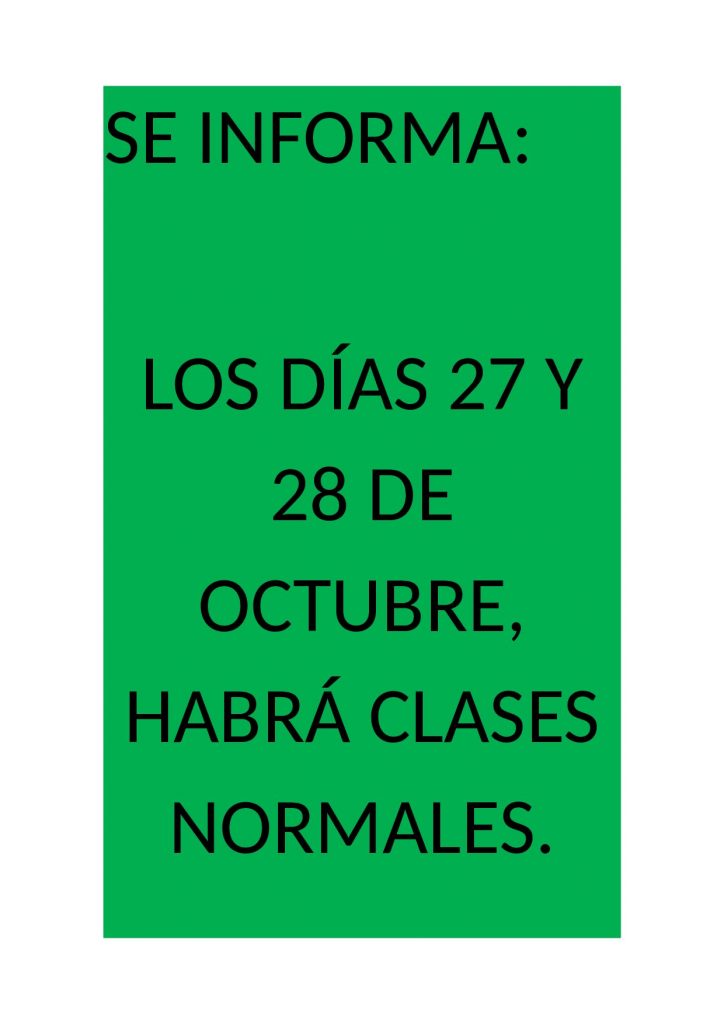 CLASES NORMALES Escuela Gral Alberto Bachelet Martínez